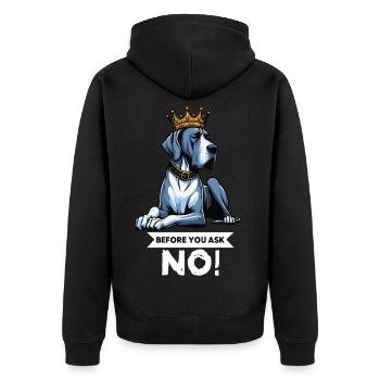 Before You Ask Great Dane Great Dane Owner - Unisex Premium Organic Zip Hoodie - black - Back - Nico (187cm)