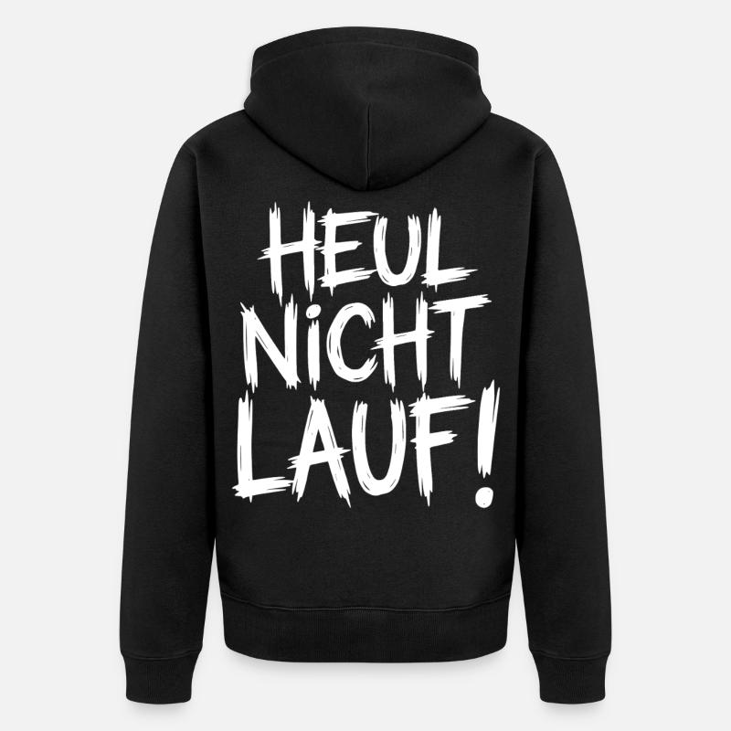 Ne pleure pas. Cours ! - Veste à capuche bio Premium Unisexe - noir