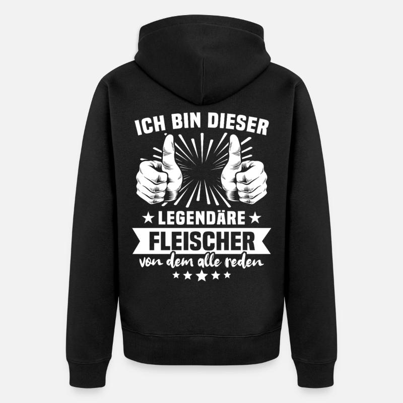 Légende du boucher - Veste à capuche bio Premium Unisexe - noir