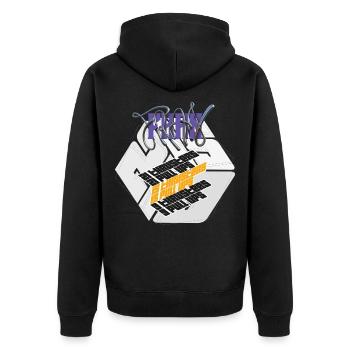 Fran Hero WOD Cross Training light graphic version - Unisex Premium Organic Zip Hoodie - black - Back - Nico (187cm)