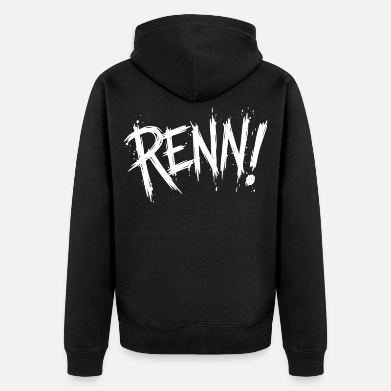 Courir! (Course, course, jogging, coureur) - Veste à capuche bio Premium Unisexe - noir