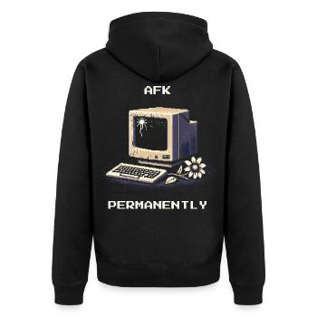 AFK pour toujours | Humour noir de l’entrepreneur de pompes funèbres - Veste à capuche bio Premium Unisexe - noir - Dos - Nico (187cm)