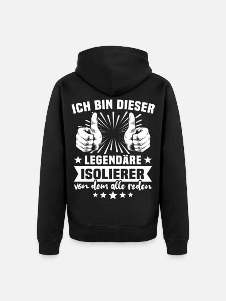 Insulator Legend - Unisex Premium Organic Zip Hoodie - black