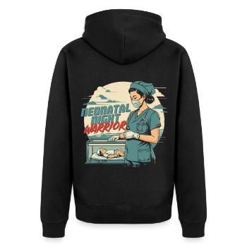 Infirmière en néonatologie - Veste à capuche bio Premium Unisexe - noir - Dos - Nico (187cm)