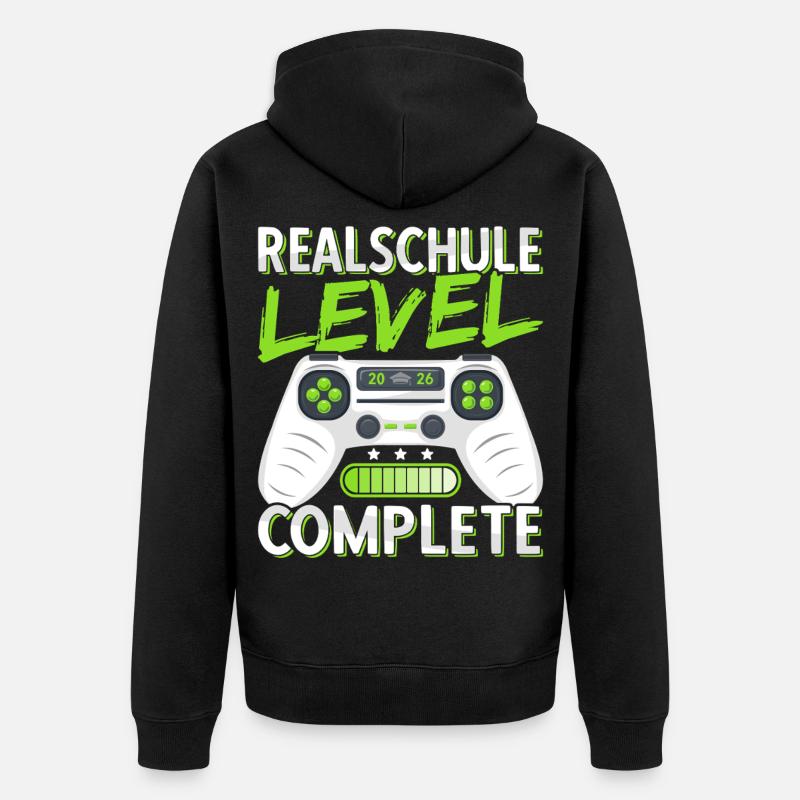 Realschule Abschluss 2026 Realschulabschluss Junge - Unisex Premium Bio Zip Hoodie - Schwarz