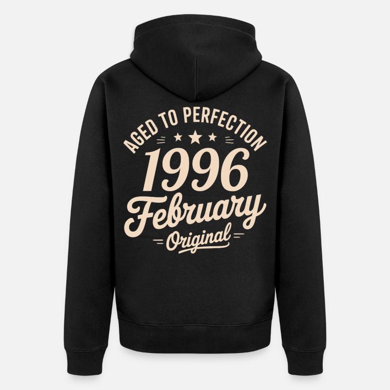 Février 1996 - February 1996 - Veste à capuche bio Premium Unisexe - noir