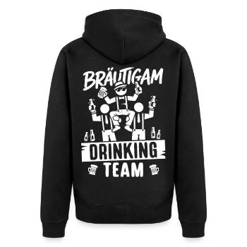 T-shirt de fête de garçon Hommes Grondement de fête de garçon - Veste à capuche bio Premium Unisexe - noir - Dos - Nico (187cm)