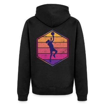 Basketteur - Veste à capuche bio Premium Unisexe - noir - Dos - Nico (187cm)