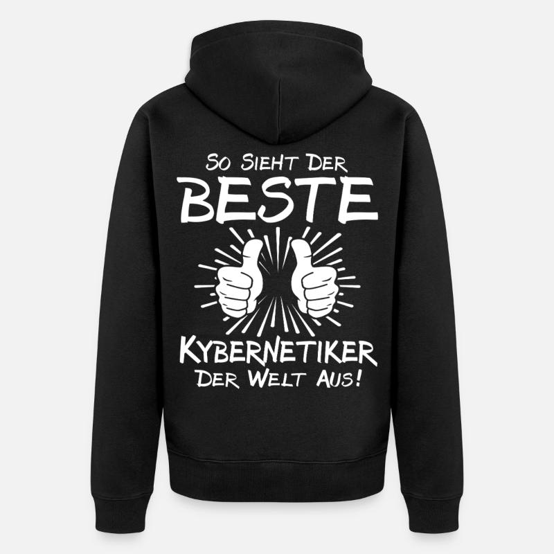 Bester Kybernetiker - Unisex Premium Bio Zip Hoodie - Schwarz
