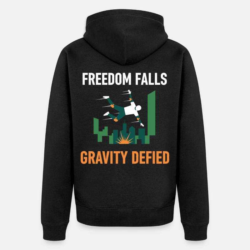Chute de parkour - Veste à capuche bio Premium Unisexe - noir