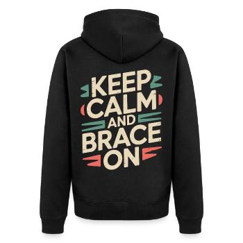 Hygiéniste orthodontique Reste Calme et Soins aux Appareils Dentaires - Veste à capuche bio Premium Unisexe - noir - Dos - Nico (187cm)