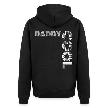 Daddy Cool Father Gift - Unisex Premium Organic Zip Hoodie - black - Back - Nico (187cm)