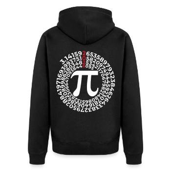 Jour Pi 2026 avec Spirale des Nombres | Numéro de district 3.1415 - Veste à capuche bio Premium Unisexe - noir - Dos - Nico (187cm)