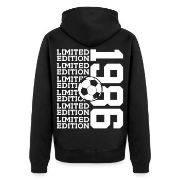 ÉDITION LIMITÉE FOOTBALL 1986 40E ANNIVERSAIRE - Veste à capuche bio Premium Unisexe - noir - Dos - Nico (187cm)