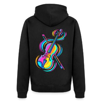 violon - Veste à capuche bio Premium Unisexe - noir - Dos - Nico (187cm)