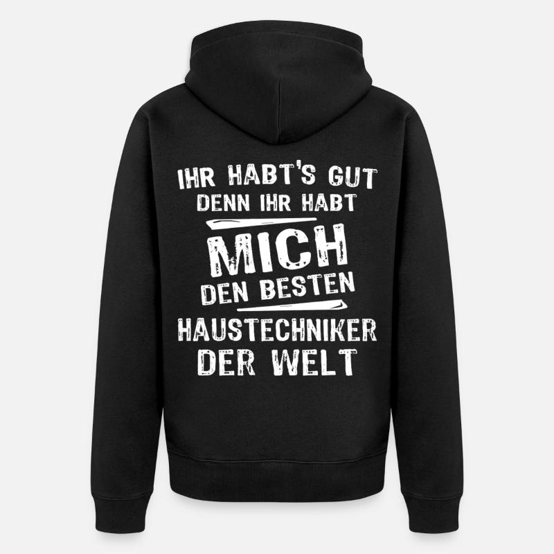 Technicien interne - Veste à capuche bio Premium Unisexe - noir
