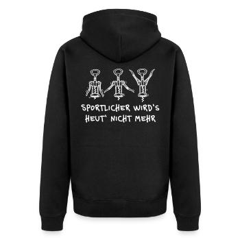 Entraînement en tire-bouchon – Drôle de proverbe de bière - Veste à capuche bio Premium Unisexe - noir - Dos - Nico (187cm)