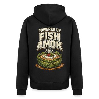 Cambodge Cambodgiens - Veste à capuche bio Premium Unisexe - noir - Dos - Nico (187cm)