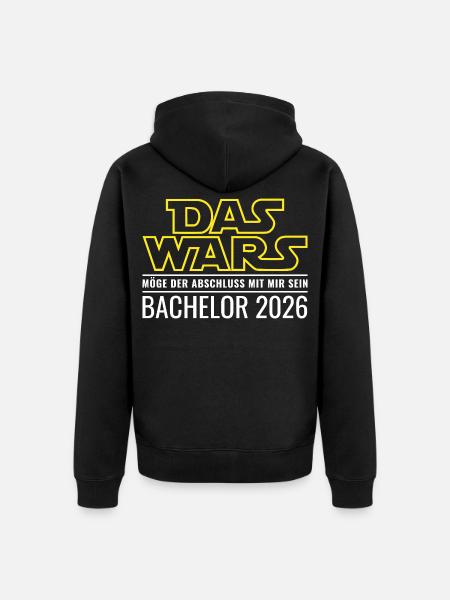 Bachelor 2026 Das wars - Unisex Premium Bio Zip Hoodie - Schwarz
