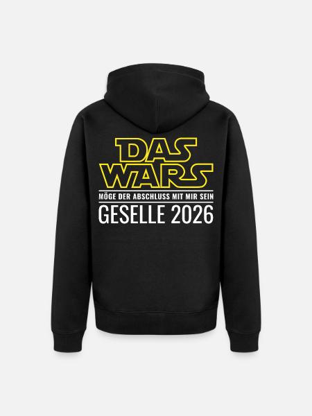 Geselle 2026 Das wars - Unisex Premium Bio Zip Hoodie - Schwarz