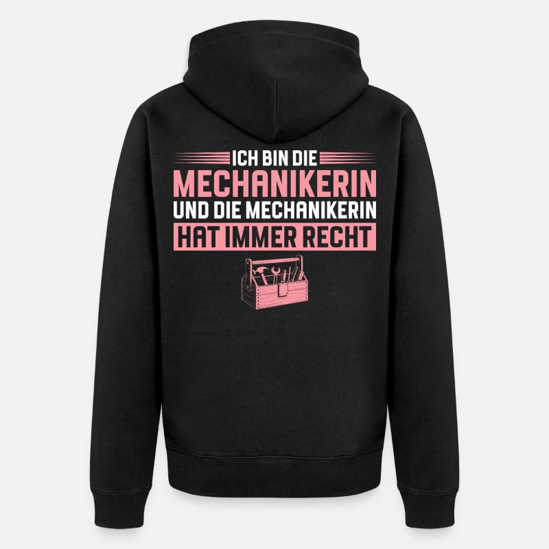 Le mécanicien a toujours raison. Artisane. - Veste à capuche bio Premium Unisexe - noir