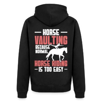 Cheval de saut féminin Gymnastique cheval Pulner Cheval - Veste à capuche bio Premium Unisexe - noir - Dos - Nico (187cm)