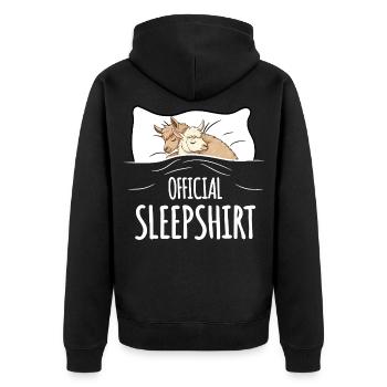 Lama Sleepshirt noir - Veste à capuche bio Premium Unisexe - noir - Dos - Nico (187cm)