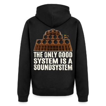 Sound System Reggae - Veste à capuche bio Premium Unisexe - noir - Dos - Nico (187cm)