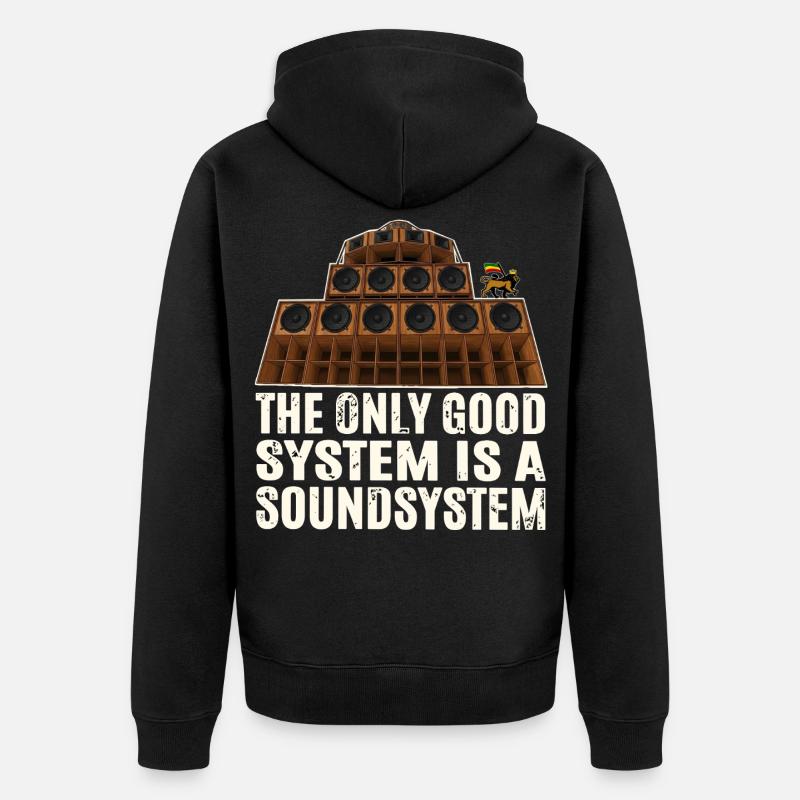 Sound System Reggae - Veste à capuche bio Premium Unisexe - noir