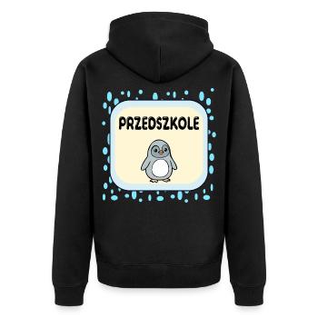 Jardin d’enfants Penguin - Veste à capuche bio Premium Unisexe - noir - Dos - Nico (187cm)