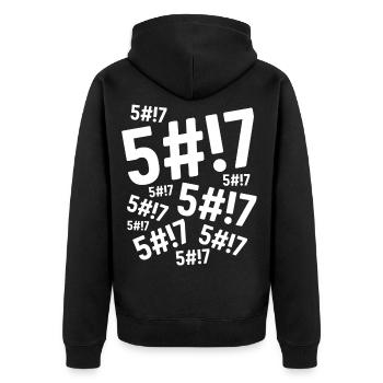 Shit Shit Shit - Unisex Premium Organic Zip Hoodie - black - Back - Nico (187cm)