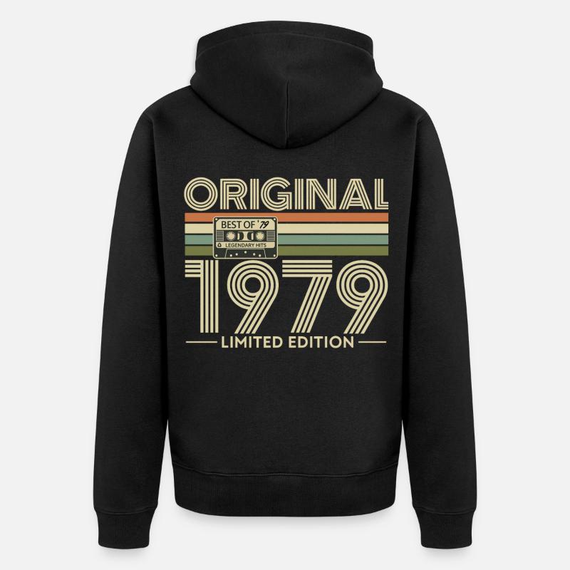 Original 1979 Édition Limitée Rétro - Veste à capuche bio Premium Unisexe - noir
