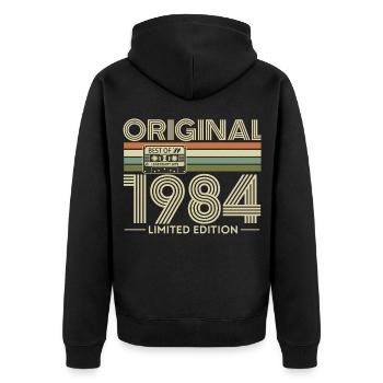 Original 1984 Limited Edition Retro - Veste à capuche bio Premium Unisexe - noir - Dos - Nico (187cm)