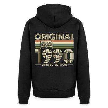 Original 1990 Édition Limité Vintage - Veste à capuche bio Premium Unisexe - noir - Dos - Nico (187cm)