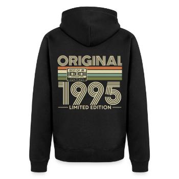 Original 1995 Edition Limitée - Veste à capuche bio Premium Unisexe - noir - Dos - Nico (187cm)