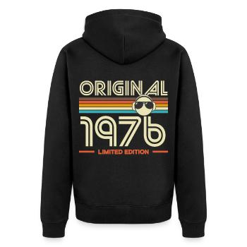 Original 1976 Retro Limited Edition - Veste à capuche bio Premium Unisexe - noir - Dos - Nico (187cm)