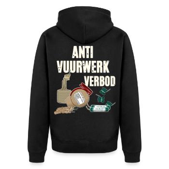 Vuurwerk Pyro - Unisex Premium Organic Zip Hoodie - black - Back - Nico (187cm)