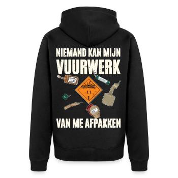 Mijn Vuurwerk - Veste à capuche bio Premium Unisexe - noir - Dos - Nico (187cm)