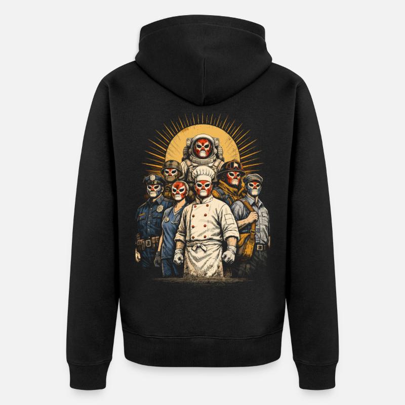 Lucha Libre Luchador - Veste à capuche bio Premium Unisexe - noir
