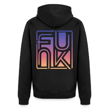 Musique funk - Veste à capuche bio Premium Unisexe - noir - Dos - Nico (187cm)
