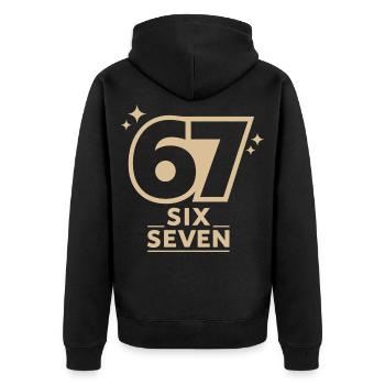 67 - Veste à capuche bio Premium Unisexe - noir - Dos - Nico (187cm)