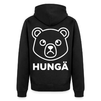 Esquisse d’ours avec Hungä - Veste à capuche bio Premium Unisexe - noir - Dos - Nico (187cm)