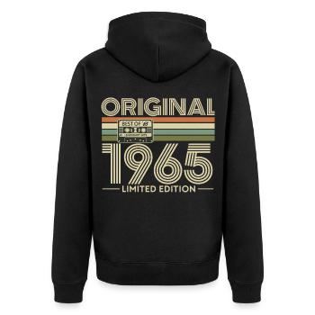 Original 1965 Retro Cassette Edition - Veste à capuche bio Premium Unisexe - noir - Dos - Nico (187cm)