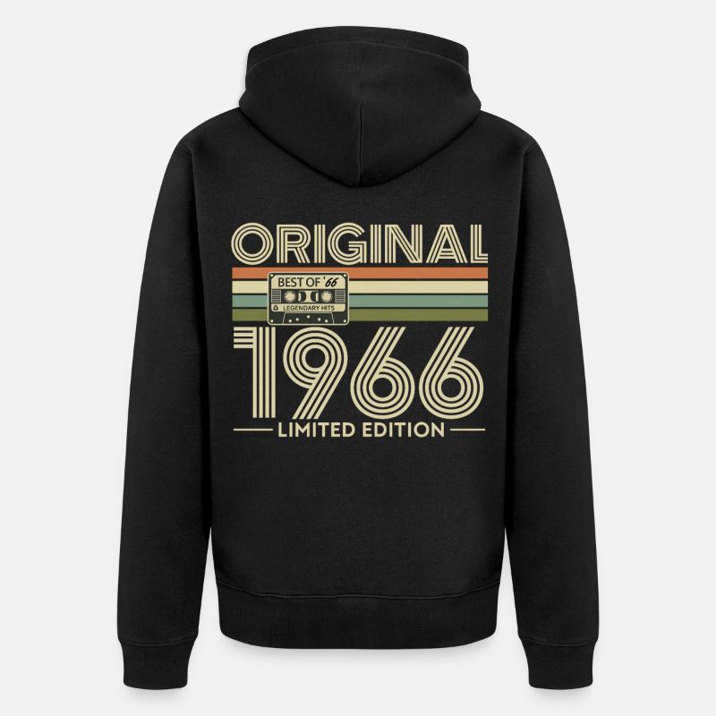 Original 1966 Édition Limitée - Veste à capuche bio Premium Unisexe - noir