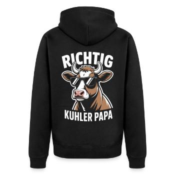 Really Cool Dad Father's Day Best Dad - Unisex Premium Organic Zip Hoodie - black - Back - Nico (187cm)