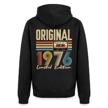 50 Birthday, 50 Years, Original 1976 - Unisex Premium Organic Zip Hoodie - black - Back - Nico (187cm)