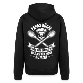 Meilleur cadeau de fête des pères Chef Papa - Veste à capuche bio Premium Unisexe - noir - Dos - Nico (187cm)