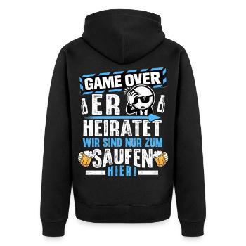 T-shirt masculin Rumbling Enterrement de vie de garçon Enterrement de vie de garçon - Veste à capuche bio Premium Unisexe - noir - Dos - Nico (187cm)