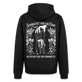 Ça a marché comme un lion - Veste à capuche bio Premium Unisexe - noir - Dos - Nico (187cm)