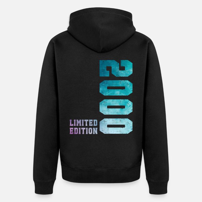 2000 Édition Limitée 26 ans anniversaire - Veste à capuche bio Premium Unisexe - noir
